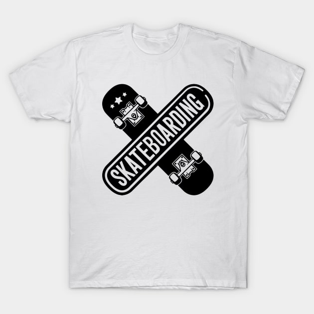 Skateboarding T-Shirt by The Night Owl's Atelier